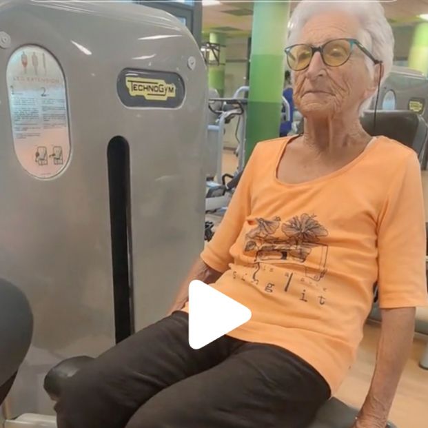 Iñaxi Lasa, la centenaria que va al gimnasio cada día desde los 93 años (TikTok) Iñaxi Lasa, la centenaria que va al gimnasio cada día desde los 93 años (TikTok)